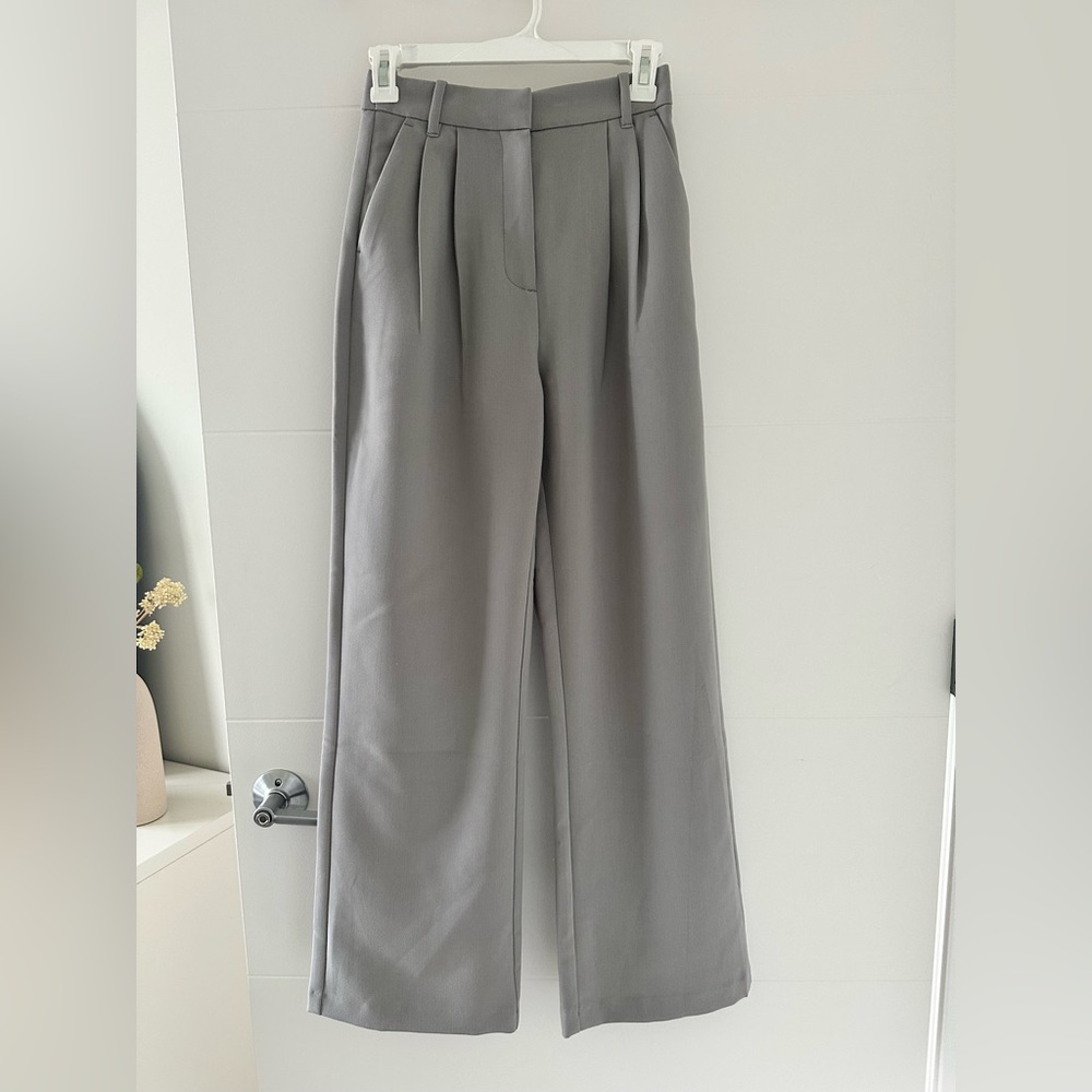 Abercrombie & Fitch Sloan CURVE LOVE Tailored Trousers Light Gray 24/00R